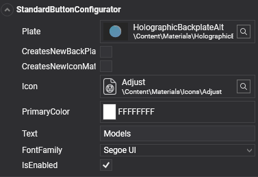 Standard button configurator