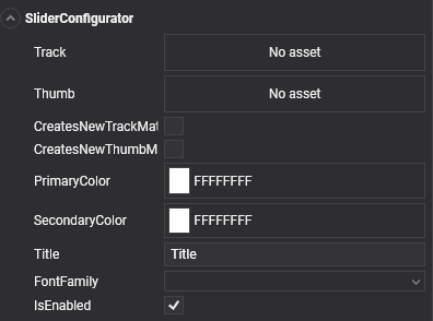 Slider configurator