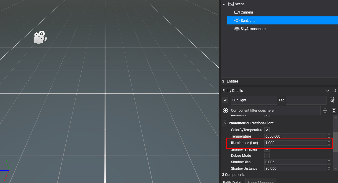 Configuring scene settings