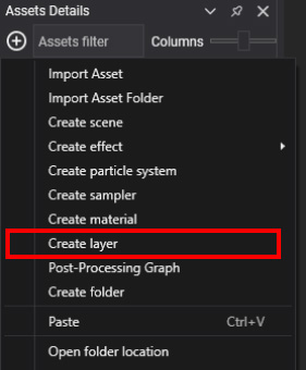 Create new RenderLayer menu option