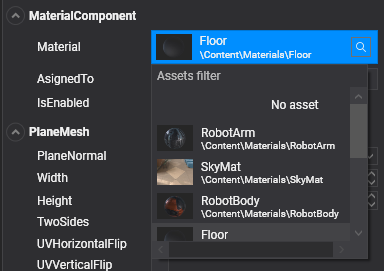 Asset Picker Dialog