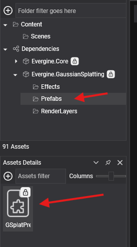 Gaussian Splatting Prefab