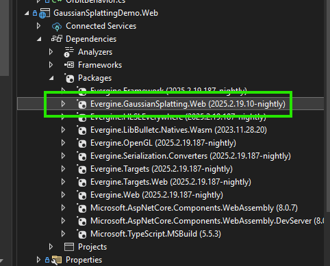 Add web NuGet