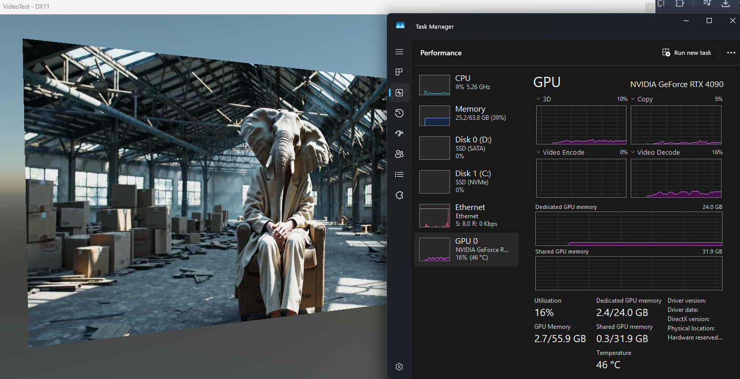 Decode video using GPU